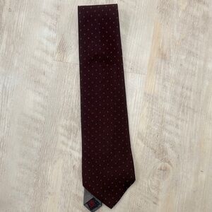 Tommy Hilfiger Vintage Maroon Tie with White Square